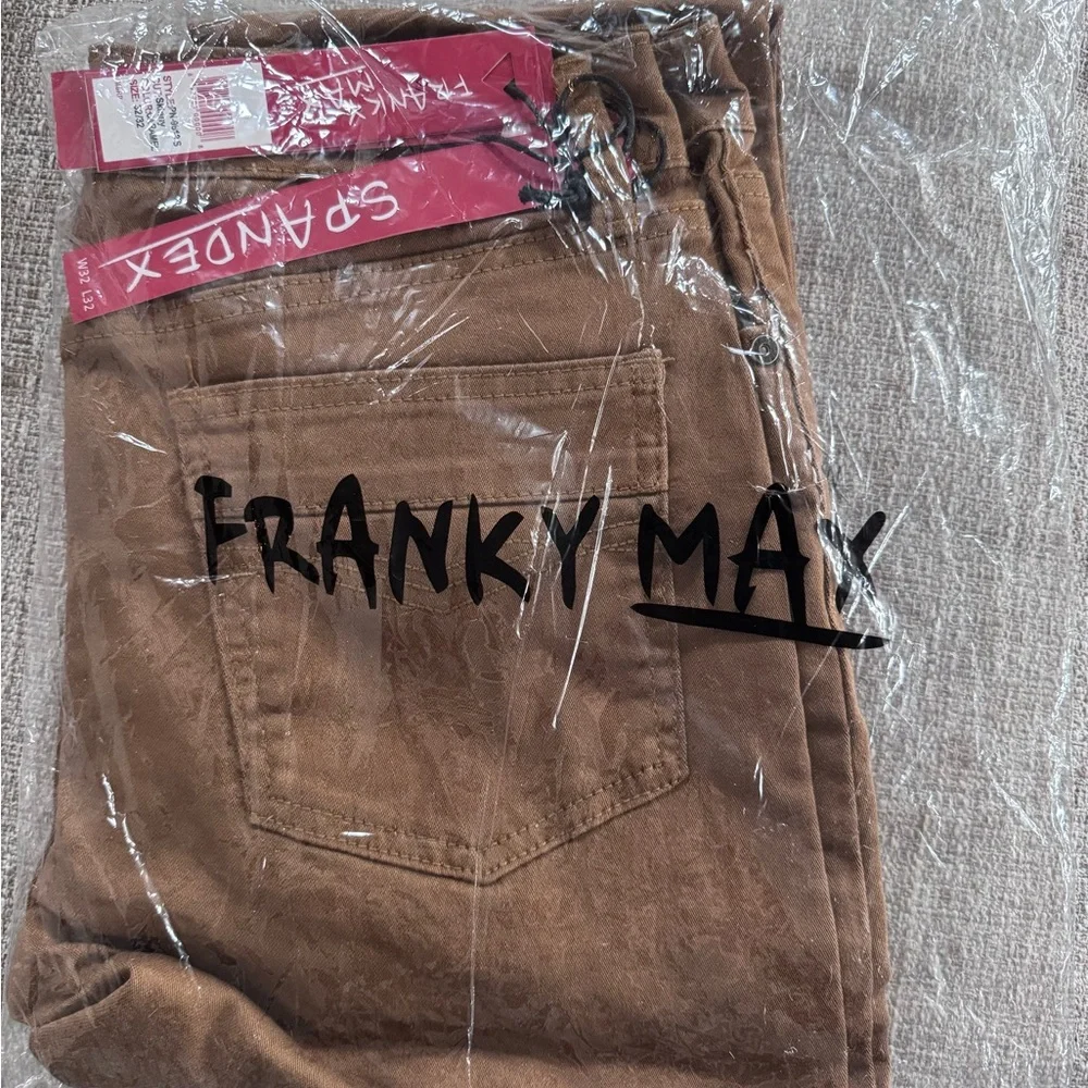 BRAND NEW 32 x 32 Franky Max Men's Caramel Skinny Jeans
